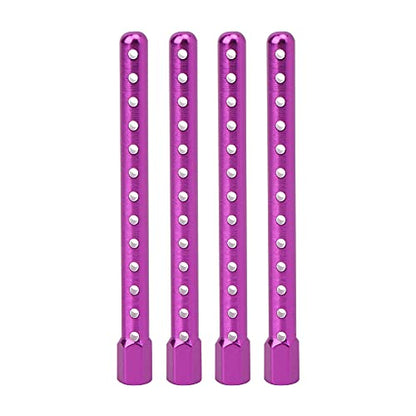RC Body Post Mounts, 4 Pack Aluminum Alloy Body Supports for 1/10 Scale RC Cars Enthusiasts and Off-Road Racing