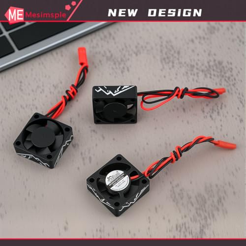 3pcs Alum 30mm RC Motor Heatsink 28000RPM ESC Cooling Fan for RC Car 1/8 1/10 1/12 Scale 540 550 Brushless Motor Upgrade Parts Black