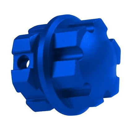 Aluminum 17mm Splined Wheel Hubs Adapter & Nuts #8654 Compatible with Traxxas 1/10 E-Revo 2.0 Maxx & 1/8 Sledge RC Car (Blue) - color: Blue