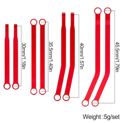 Aluminum High Clearance Chassis Links Suspension Steering Links Set for 1/30 Axial SCX30 RC Crawler Car Upgrade Parts (Silver Kit) - color: Silver Kit