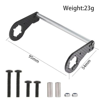 Rear Shock Tower Rear Shock Damper Mount Chassis Upgrade Accessories Carbon Fiber Aluminum Replacement Plate Suitable for 1/10 CW-01 RC Car Hobby