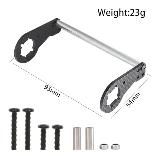 Rear Shock Tower Rear Shock Damper Mount Chassis Upgrade Accessories Carbon Fiber Aluminum Replacement Plate Suitable for 1/10 CW-01 RC Car Hobby