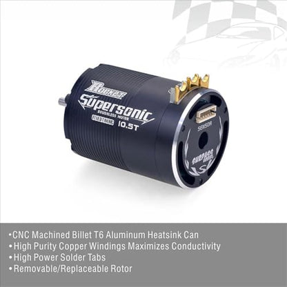 1-2S Supersonic 540 5.5T/6450KV Sensored Brushless Motor Fixed Timing Shaft ø3.175mm for 1/10 RC Drift Racing Car Touring Car - size: 5.5T Modified