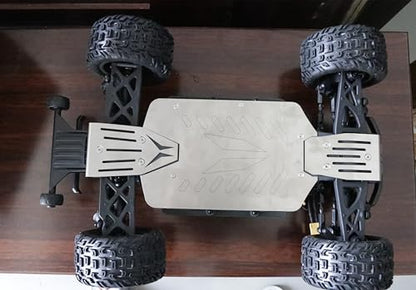 Steel Chassis Armor Front Rear Protector Skid Plate for Arrma 1/10 Vorteks 4x4 3S Blx 4WD Big Rock RC Car Upgrade Parts(Silver
