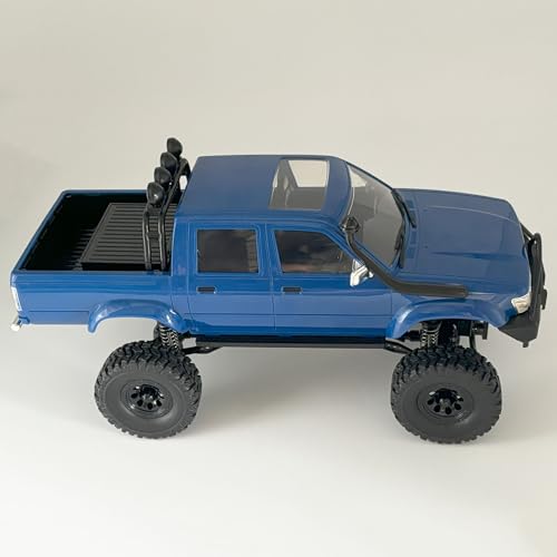 WPLDEWAN RC Rock Crawler WPL C64-1 RC Truck 4x4 Off Road Pickup | 1/16 RC Crawler Hobby RTR All Terrain 260 Motor Upgraded Chassis 2.4GHz Proportional Throttle Steering Adult
