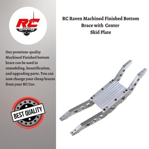 Machined Finished Aluminum Bottom Braces Including Center Skid for E-Maxx 3903 or 3908