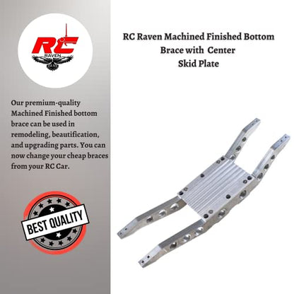 Machined Finished Aluminum Bottom Braces Including Center Skid for E-Maxx 3903 or 3908