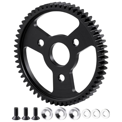 Carbon Steel 58T Spur Main Gear 32P 0.8M for 1/10 Tra-xxas Slash | Platinum Rustler Stampede 4x4 VXL 2WD Jato Rally E-REVO Summit T-Maxx - size: 58T
