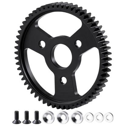 Carbon Steel 58T Spur Main Gear 32P 0.8M for 1/10 Tra-xxas Slash | Platinum Rustler Stampede 4x4 VXL 2WD Jato Rally E-REVO Summit T-Maxx - size: 58T