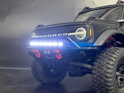 Aluminum Front Bumper Set Upgrades for TRX4M Bronco 1/18th RC Crawler Truck Car Parts - color: Front Bumper