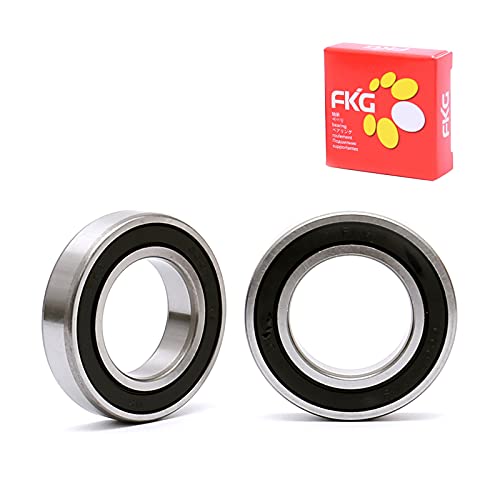 FKG 6007-2RS 35x62x14mm Deep Groove Ball Bearing Double Rubber Seal Bearings Pre-Lubricated 2 Pcs