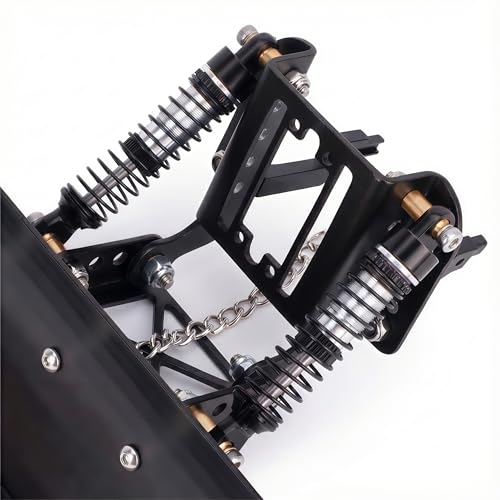 RC Snow Plow for TRX4M & SCX24, Adjustable Aluminum 1/18 1/24 RC Crawler Plow, Servo Operated Snow & Sand Shovel Upgrade, CNC Metal RC Plow Truck Accessory (Black) - color: Black