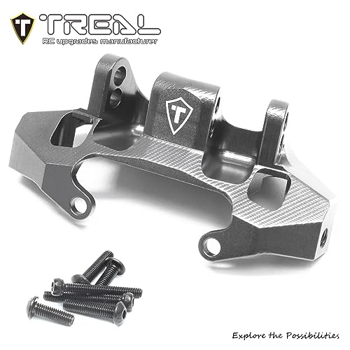 TREAL Aluminum 7075 Rear Upper Link Riser Mount for Axial Capra Currie F9 1/10 RC Crawler(Gray) - color: Gray