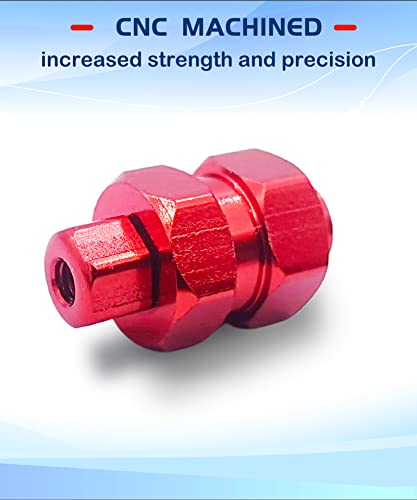 Aluminum 7mm Extended Hex Wheel Hubs for 1/24 SCX24 RC Crawler | Red 9.5mm Offset Extension 4Pcs Hex Drive Adapter CNC Machined High Strength Easy To Install - size: Red