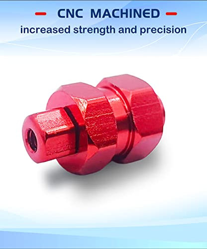 Aluminum 7mm Extended Hex Wheel Hubs for 1/24 SCX24 RC Crawler | Red 9.5mm Offset Extension 4Pcs Hex Drive Adapter CNC Machined High Strength Easy To Install - size: Red