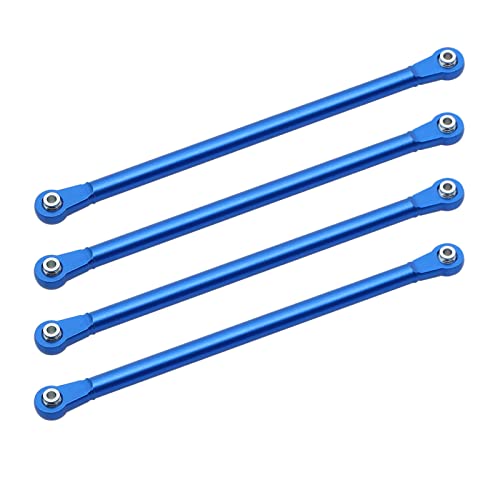 RC Car Tie Rod,Aluminum Alloy Upper Lower Tie Link Rods Set for LOSI 1/8 LMT 4WD Solid AXLE Monster Steering Tie Rod Linkage Part (Blue) - color: Blue