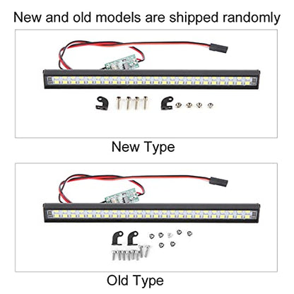 48Pcs LED RC Roof Lamp, 3Modes 147x12x11.5mm/5.8x0.5x0.5in Crawler 5V-8.4V Light Kit with Bag Screw Accessories Plastic LED Light Bar Part Accessory for, HPI Car