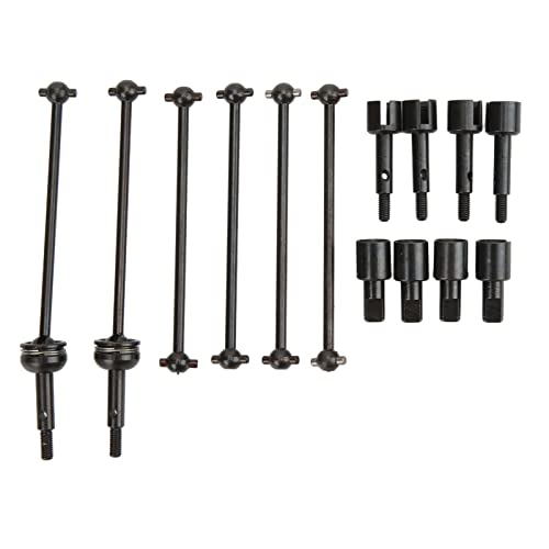 RC CVD Drive Shaft Set, Durable Dogbone Axle Replacement, RC Car Wheel Stub Axle Cup for Off-Road Racing Hobbyists and Model 144001 124018 124019 Enthusiasts
