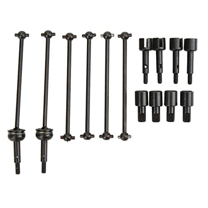 RC CVD Drive Shaft Set, Durable Dogbone Axle Replacement, RC Car Wheel Stub Axle Cup for Off-Road Racing Hobbyists and Model 144001 124018 124019 Enthusiasts