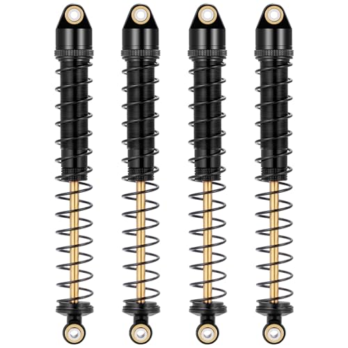 4Pcs Rc Metal Shock Absorber 70/80/90/100/110/120mm Damper For Tamiya CC01 TRX4 Axial SCX10 D90 D110 RR10 1/10 RC Crawler Car(Black) (120MM) - size: 120MM