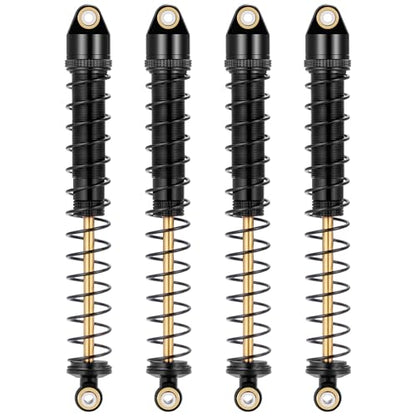 4Pcs Rc Metal Shock Absorber 70/80/90/100/110/120mm Damper For Tamiya CC01 TRX4 Axial SCX10 D90 D110 RR10 1/10 RC Crawler Car(Black) (120MM) - size: 120MM