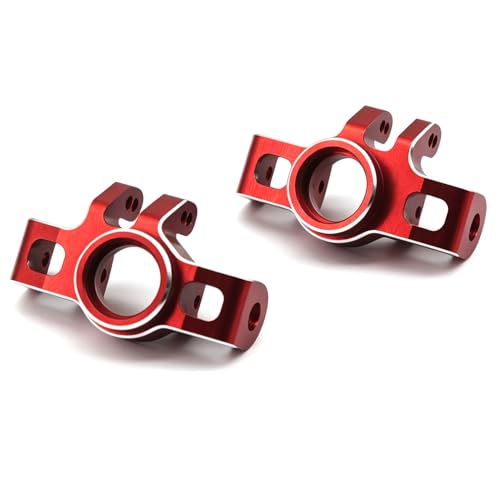 Aluminum Upgrade Parts Set for ARRMA 1/16 Mini Kraton 3S, Front/Rear Upper/Lower Arm, Gearbox Cover, Wing, Steering Link (Red Front Hub/Knuckle Arm) - color: Red Front Hub/Knuckle Arm