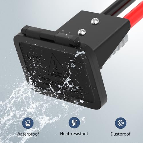 RVBOATPAT 120 Amp Battery Quick Disconnect Connector with Plug Mounting Panel Battery Cable Connector Battery Terminal Connectors Flush Mount Recessed Plate - color: Gray 120A with Plug Mounting Panel