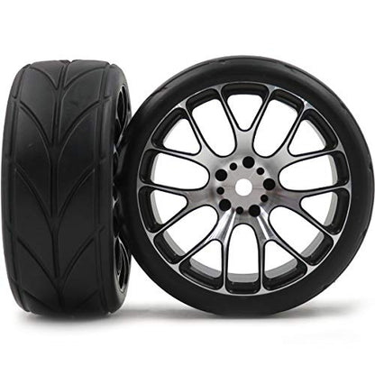4pcs New RC 1/10 On Road Tires Soft & Alloy Aluminum Rims Hex 12mm