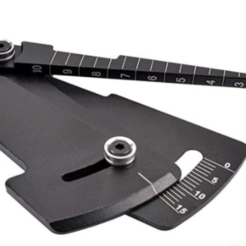 RC Car Camber Gauge Tool Adjustable Wheel Height Measurement Ruler Remote Control Car Alignment Tool 1/10 Scale Metal Track Setup Tool(Is black) - size: Is black