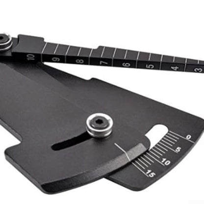 RC Car Camber Gauge Tool Adjustable Wheel Height Measurement Ruler Remote Control Car Alignment Tool 1/10 Scale Metal Track Setup Tool(Is black) - size: Is black