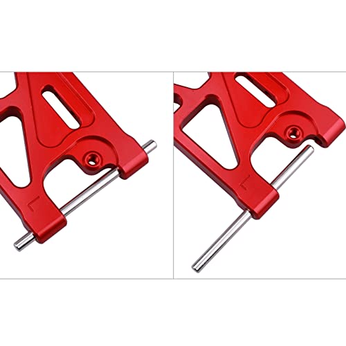 Aluminum Rear Lower Suspension Arms Set for ARRMA Mojave 6S BLX Upgrades 1/7 Scale Desert Truck, Replaces ARA330607 (Red) - color: Red