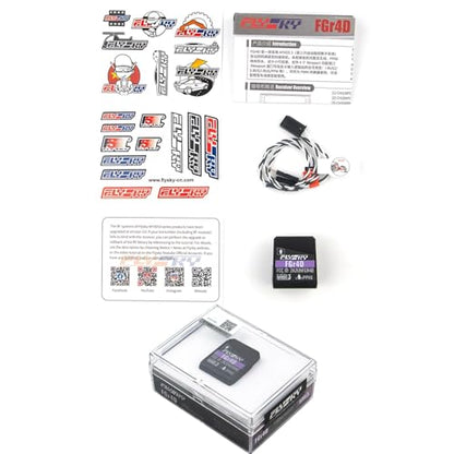 HTLNUZD Flysky FGr4D Receiver 4CH 2.4G Built-in Dual-Antenna PWM/PPM/i-BUS2/S. Bus/i-Bus Output for FS Noble NB4 PL18 EL18 RC Transmitter