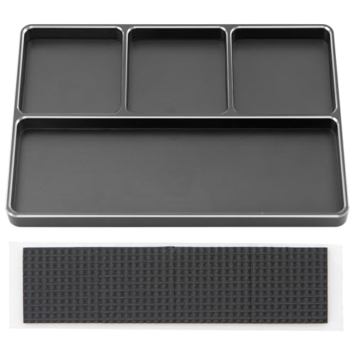 Universal Aluminum RC Screw Tray Magnet Screws Holder Plate Screw Organizer Tool Compatible with Redcat Traxxas Arrma HPI Axial Wltoys RC Car Boat Helicopters Airplane (Black) - color: Black