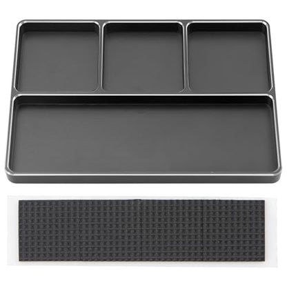Universal Aluminum RC Screw Tray Magnet Screws Holder Plate Screw Organizer Tool Compatible with Redcat Traxxas Arrma HPI Axial Wltoys RC Car Boat Helicopters Airplane (Black) - color: Black