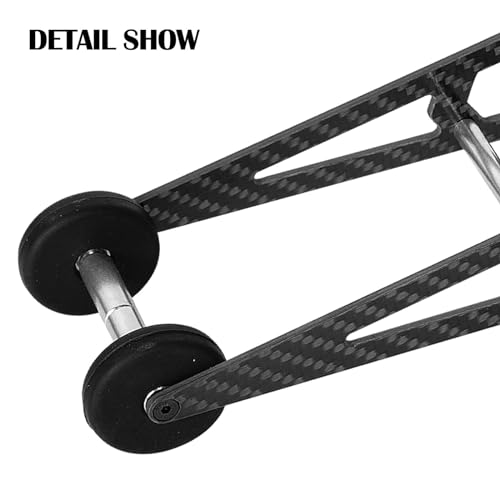 RC Carbon Adjustable Wheelie Bar Kit Tail Wheel Head up Wheel Upgrades Part for 1/10 Slash,Rustler,Bandit,Stampede VXL 2WD,Carbon Adjustable Wheelie Bar w/Mount Hops Up, Black - color: Black（upgrades Part）