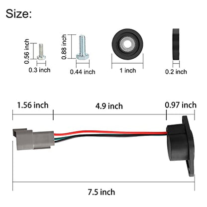 Golf Cart Speed Sensor for Club Car DS/Precedent/Tempo 48V IQ High Speed Motor Magnet Upgrade for ADC (2004-up) - Replaces OEM 102704901 102265601