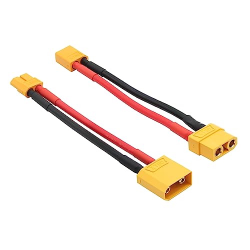 1Pair Short XT90 to XT60 Connector Converter 10cm/3.9inch,XT90 Male to XT60 Female & XT90 Female to XT60 Male Connector Adaptor with 12AWG Cable for RC ESC and RC Lipo Charger - style: 1Pair 10CM - XT90 to XT60