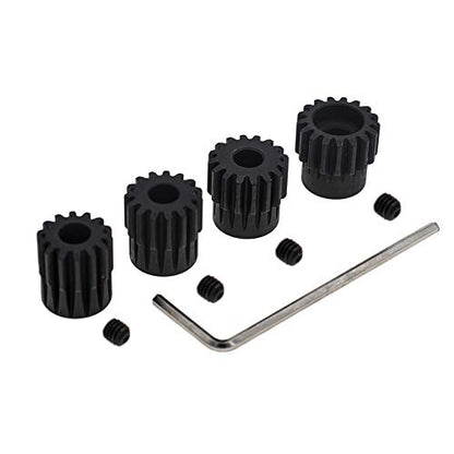 4pcs 32p Pinion Gear 5mm Set Hardened 14T 15T 16T 17T 32 Pitch Gears RC Upgrade Part with Screwdriver
