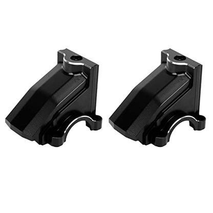 TUORE Front Rear Differential Cover, 2pcs Replacement Light Weight High Strength Aluminum Alloy RC Car Gearbox Housing for RC Car (Black)