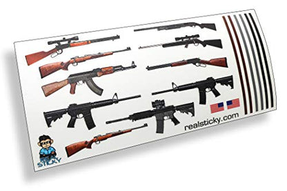1:10 Scale Remote Control Gun Sticker Sheet R/C Car Truck Crawler Body Graphic Decal