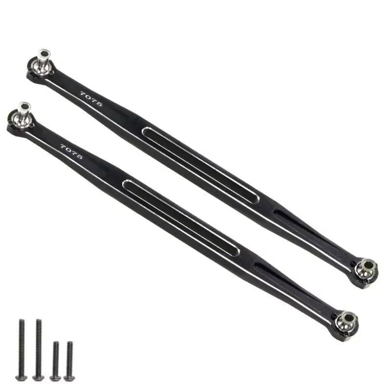 Front Steering Tie Rod Links 7075-T6 for 1/5 Traxxas X-MAXX WideMaxx 8S & 1/6 XRT 8S Monster Truck Upgrades Parts, Replacement for #7897, 2pcs Set (Black) - color: Black