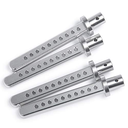 4PCS Aluminum Body Post Mounts for 1/10 SCX10,Body Posts Replacement Parts (Silver) | 3 Color,Heavy-duty Aluminum,CNC-Machined Body Posts Upgrade Part - color: Silver