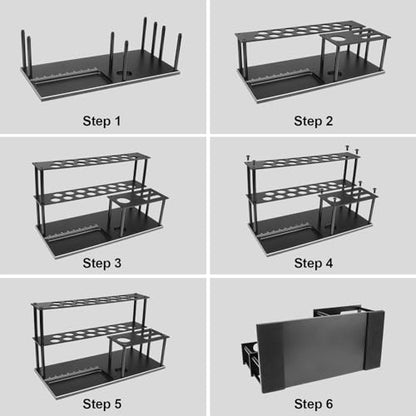 RC Car Tool Organizer (Unassembled) with Bulit-in Screw Tray Hobby Tools Storage Rack Kit Screwdriver Plier Holder for RC Models Car Quadcopters Drones Helicopters Airplanes Boats