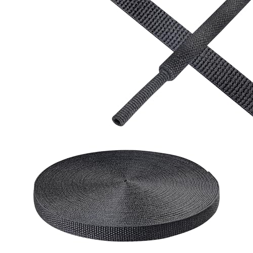 2:1 Ratio Automotive Heat Shrink Braided Sleeving 1/4''-50ft | Black 2 in 1 Ratio Wear-Resistant Fabric Heat Shrink Flat Woven Shrinkable Tube for Car Cable Wires Hoses Protection - size: 1/4"-50ft