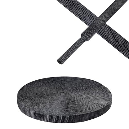 2:1 Ratio Automotive Heat Shrink Braided Sleeving 1/4''-50ft | Black 2 in 1 Ratio Wear-Resistant Fabric Heat Shrink Flat Woven Shrinkable Tube for Car Cable Wires Hoses Protection - size: 1/4"-50ft