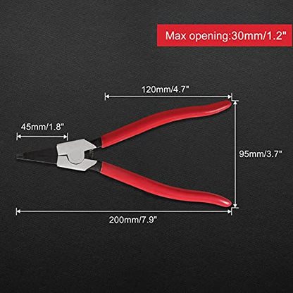 8-Inch Circlip Pliers - Special Reverse Angle Tip Ring Opening Spreader Pliers for Transmission Transfer Cases - size: 8" Ultra Light