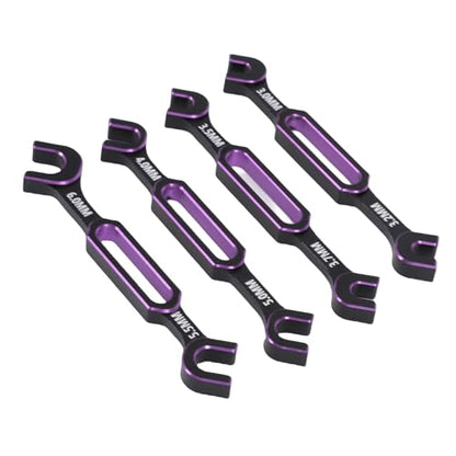 Dpofirs Compact RC Universal Wrench Kit 8pcs | 3.0-6.0mm Turnbuckle Nut Ball Joint Remover for Boat Crawler Car (Purple) - color: Purple
