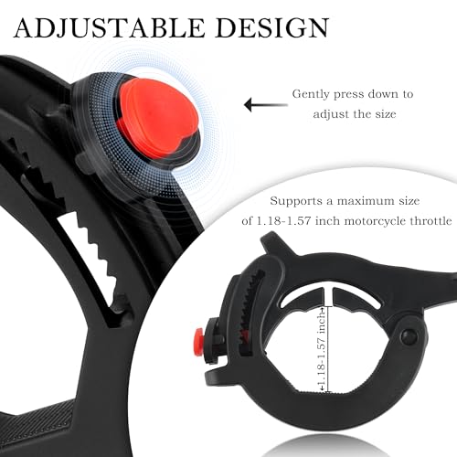 OFBAND Motorcycle Cruise Control Throttle Lock with Adjustable ID of 1.18-1.57",Cute Motorcycle Throttle Lock for Control Arms and Relax Driving,Universal Throttle Response Controller
