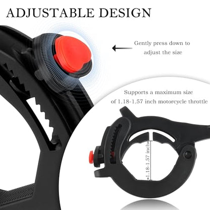 OFBAND Motorcycle Cruise Control Throttle Lock with Adjustable ID of 1.18-1.57",Cute Motorcycle Throttle Lock for Control Arms and Relax Driving,Universal Throttle Response Controller