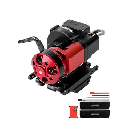 RCAWD 2204 3500KV Brushless Motor Transmission 2 Speed Brushless Gearbox Kit with 30A Brushless Esc Pedals for 1/18 Traxxas TRX4M Upgrades Part - style: 3500kv